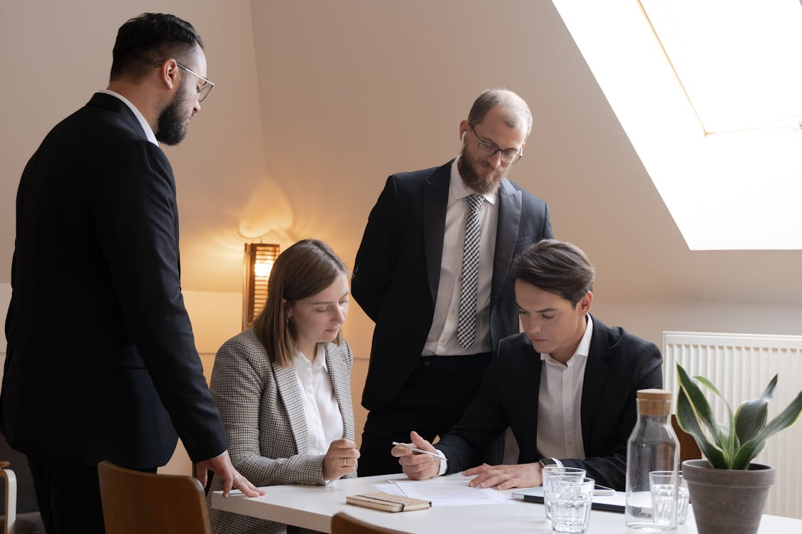 people having a meeting
